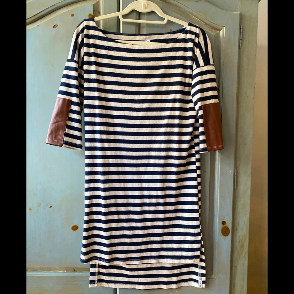 One Teaspoon London Stripe Dress in Indigo Stripe